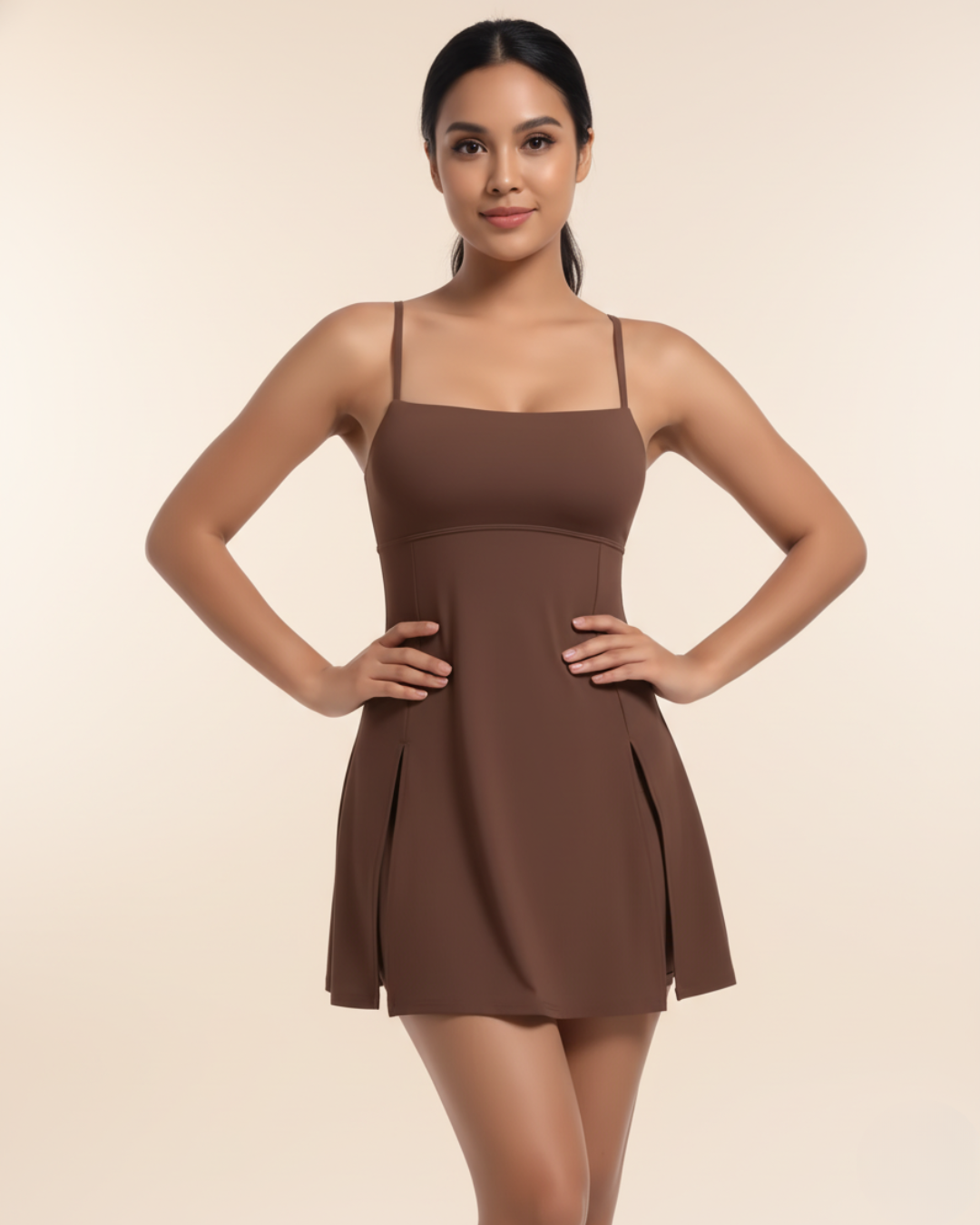 Robe-short Solena - Café