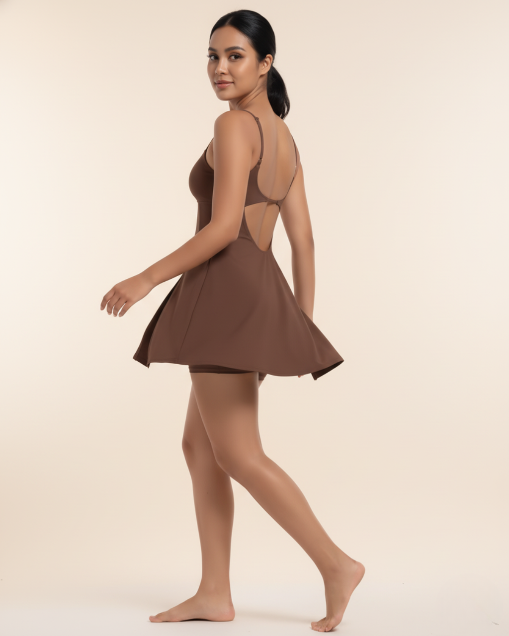 Robe-short Solena - Café
